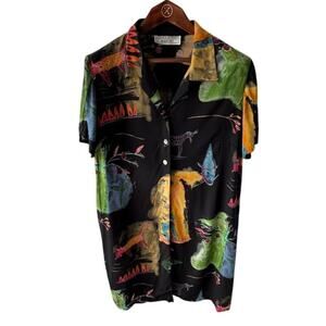 Vintage Jessica Howard Abstract Animal Shirt Dress - Women's Petite